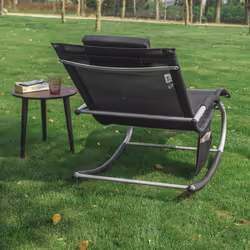 SoBuyÂ® OGS28-SCH,  Garden Rocking Chair Sun Lounger with Side Bag