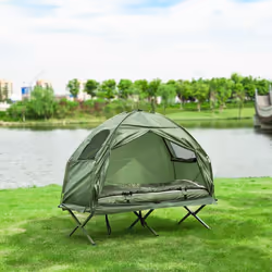 SoBuyÂ® OGS32-GR, 1 Person Foldable Camping Tent with Bed,Air Mattress,