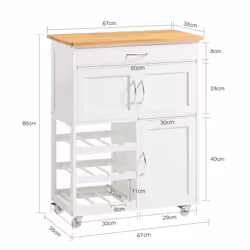 SoBuy FKW45-WN food service cart - Additional view 4