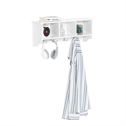 SoBuyÂ® FRG48-W, Wall Storage Display Shelf Cabinet Wall Coat Rack