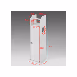 SoBuyÂ® FRG135-W, Bathroom Toilet Paper Roll Holder Storage Cabinet
