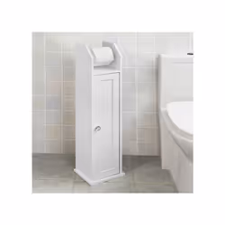 SoBuyÂ® FRG135-W, Bathroom Toilet Paper Roll Holder Storage Cabinet