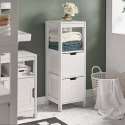 SoBuyÂ® FRG127-W, Floor Standing Bathroom Storage Cabinet Unit, H89cm