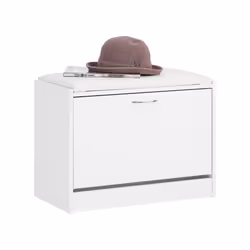SoBuyÂ® FSR16-W, Shoe Storage Bench Shoe Cabinet with Flip-drawer & Seat Cushion
