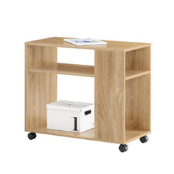 SoBuyÂ® FBT34-N, Side Table End Table Coffee Table with Storage Shelves on Wheels