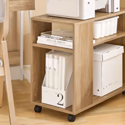 SoBuyÂ® FBT34-N, Side Table End Table Coffee Table with Storage Shelves on Wheels