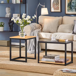 SoBuyÂ® FBT35-SCH, Nesting Tables, Set of 2 Coffee Table Side Table End Table