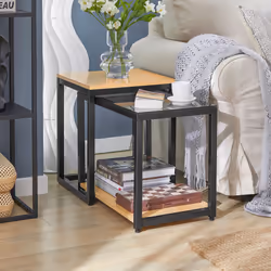 SoBuyÂ® FBT35-SCH, Nesting Tables, Set of 2 Coffee Table Side Table End Table