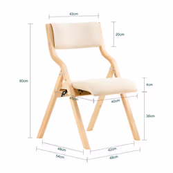 SoBuyÂ® FST40-W, Wooden Padded Folding Chair Dining Chair Office Chair