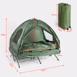 SoBuyÂ® OGS32-L-GR, 2 Person Foldable Camping Tent, Outdoor Camping Bed