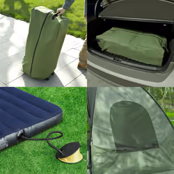 SoBuyÂ® OGS32-L-GR, 2 Person Foldable Camping Tent, Outdoor Camping Bed