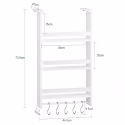 SoBuy FRG150-W, Hanging Shelf for Refrigerator, 3 Tiers Kitchen Shelf
