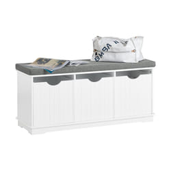 SoBuyÂ® FSR30-W, Storage Bench with 3 Drawers & Removable Seat Cushion