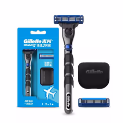 Gillette Mach 3 Turbo Razor 1 handle 2 blades Floating razor head 10% smaller than Fusion series more flexible shaving withou ...