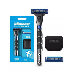 Gillette Mach 3 Turbo Razor 1 handle 2 blades Floating razor head 10% smaller than Fusion series more flexible shaving without misssing spots