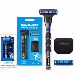 Gillette Mach 3 Turbo Razor 1 handle 2 blades Floating razor head 10% smaller than Fusion series more flexible shaving without misssing spots