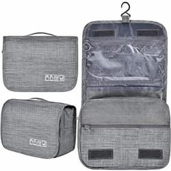 So!Magic Travel Hanging Toiletry Wash Bag,Waterproof Travel Toiletry Organizer with Sturdy Hook,Large Cosmetic Bag Makeup Organizer for