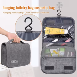 So!Magic Travel Hanging Toiletry Wash Bag,Waterproof Travel Toiletry Organizer with Sturdy Hook,Large Cosmetic Bag Makeup Organizer for