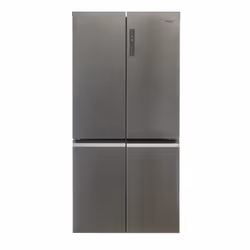 Haier Cube 90 Serie 5 HTF-540DP7, Freestanding, French door, Platinum, Stainless steel, Touch, LED, On door