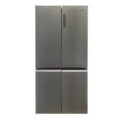 Haier Cube 90 Serie 5 HTF-540DP7 side-by-side refrigerator Freestanding 528 L F Platinum, Stainless steel