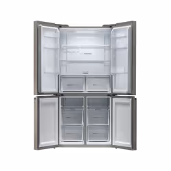 Haier Cube 90 Serie 5 HTF-540DP7 side-by-side refrigerator Freestanding 528 L F Platinum, Stainless steel