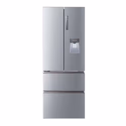 Haier HFR571EWMP, 444 L, T, 10 kg/24h, E, Fresh zone compartment, Platinum, Stainless steel