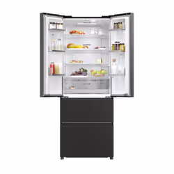Haier HFR5719ENPB, Freestanding, French door, Black, Slate Black, Touch, LED