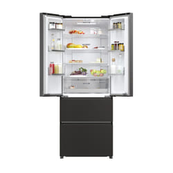 Haier HFR5719ENPB side-by-side refrigerator Freestanding 446 L E Black