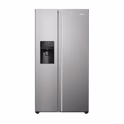 Haier HSR5918DIMP, Platinum, Stainless steel, Buttons, LED, On door, Glass, Silver frame
