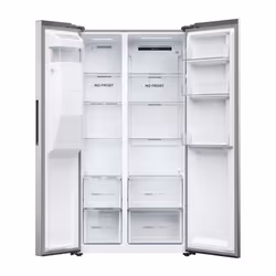 Haier HSR5918DIMP side-by-side refrigerator 511 L D Platinum, Stainless steel