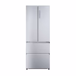 Haier HFR5719ENMG(UK), Freestanding, French door, Platinum, Stainless steel, Touch, On door, Glass