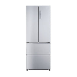 Haier HFR5719ENMG(UK) side-by-side refrigerator Freestanding 446 L E Platinum, Stainless steel