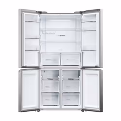 Haier HCR5919ENMP side-by-side refrigerator Freestanding 528 L E Platinum, Stainless steel