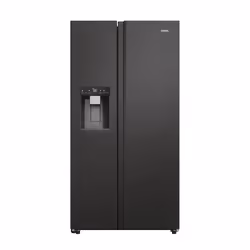Haier HSW59F18EIPT(UK), Freestanding, American door, Black, Touch, On door, Glass