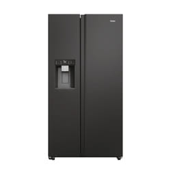 Haier HSW59F18EIPT(UK) side-by-side refrigerator Freestanding 601 L E Black
