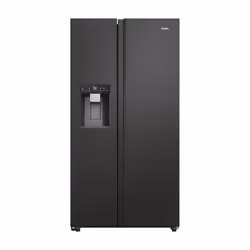 Haier HSW79F18DIPT(UK), Freestanding, American door, Black, Touch, On door, Glass