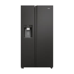 Haier HSW79F18DIPT(UK) side-by-side refrigerator Freestanding 601 L D Black