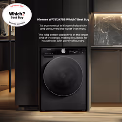 Hisense WF7S1247BB washing machine Front-load 12 kg 1400 RPM Black