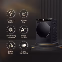 Hisense DH7S107BB tumble dryer Freestanding Front-load 10 kg A+++ Black - Additional view 6