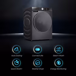 Hisense WD5S1045BB washer dryer Freestanding Front-load Black D