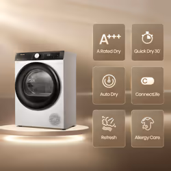 Hisense DH3S802BW3 tumble dryer Freestanding Front-load 8 kg A+++ White