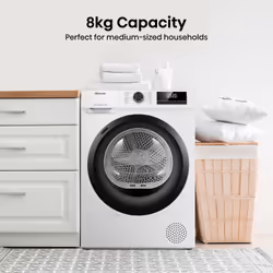 Hisense DH1Q802BW2 tumble dryer Freestanding Front-load 8 kg A++ White
