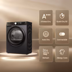 Hisense DH3S902BB3 tumble dryer Freestanding Front-load 9 kg A+++ Black