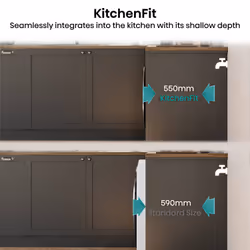 Hisense KitchenFit 5i Series WF5I1045BWQ Washing Machine - White - Additional view 4