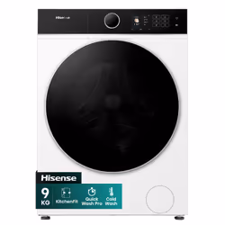 Hisense KitchenFit 5i Series WF5I9043BWFS Washing Machine - White, Front-load, 9 kg, B, 72 dB, 1400 RPM, A