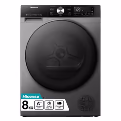 Hisense 3S Series DH3S802BT2 Wifi Connected 8Kg Heat Pump Tumble Dryer - Titanium - A++ Rated