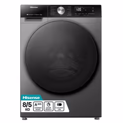 Hisense WD3S8043BT3, Front-load, Freestanding, Titanium, Left, Black, Buttons, Rotary