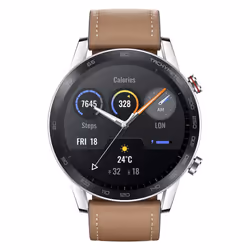 HONOR MagicWatch 2 Smart Watch 46 mm Men's Bluetooth Calling, Heart Rate and Stress Monitor Spo2.14 Days Standby GPS Brown