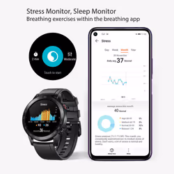 HONOR MagicWatch 2 46mm Smartwatch Monitor for Oxygen Saturation Heart Rate Stress, Fitness Activity Tracker 15 Exercise Modes, Running App, Brown