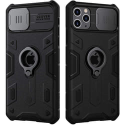 Nillkin Armor iPhone 11 Pro Case  Built-in Kickstand and Camera Lens Protector Shockproof Hard Plastic Back & Soft Silicone Bumper Hybrid Cover Phone
